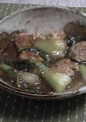 つくねと青梗菜の中華風照り煮-レシピのメイン写真