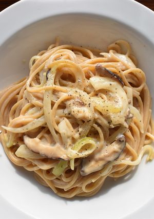 干し椎茸の豆乳クリームパスタ-レシピのメイン写真