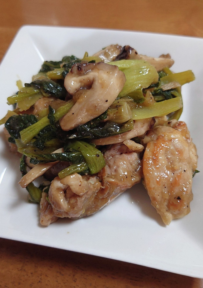 鶏ももと小松菜の炒め物-レシピのメイン写真