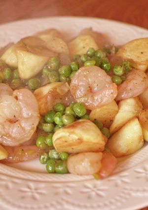 マコモダケとエビのガーリック風味炒め-レシピのメイン写真