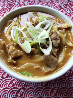 肉カレー南蛮うどん♪-レシピのメイン写真