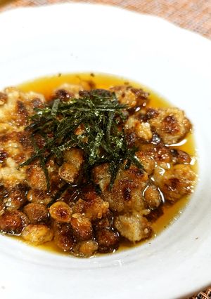 米粉でカリっと揚げだし納豆麺つゆ漬け-レシピのメイン写真