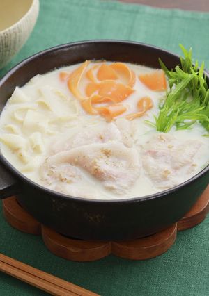 ピーラー野菜で簡単！みそごま豆乳鍋-レシピのメイン写真