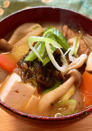 もずく入り豚汁-レシピのメイン写真