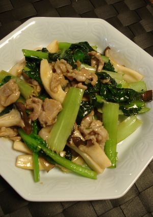 青菜と豚肉のオイスターソース炒め-レシピのメイン写真