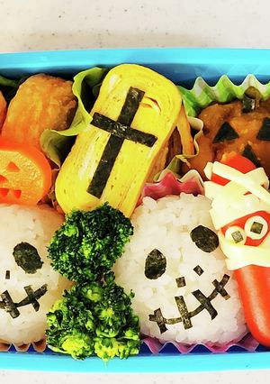 簡単玉子やきでハロウィンお弁当-レシピのメイン写真