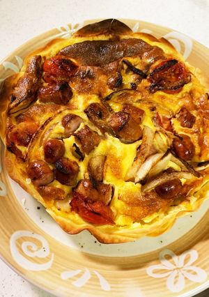 餃子の皮でミニトマトとウィンナーキッシュ-レシピのメイン写真