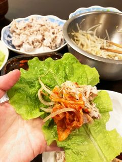豚しゃぶでサムギョプサル風-レシピのメイン写真