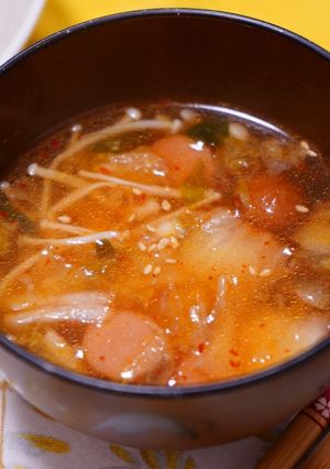 キムチ救済！ピリ辛華風スープ-レシピのメイン写真