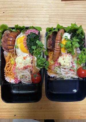 ハンバーグにレンチン卵焼き乗せ-レシピのメイン写真