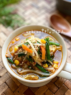 野菜たっぷり♪♪味噌ラーメン風スープ-レシピのメイン写真