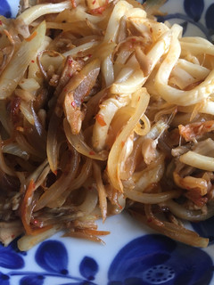 舞茸のキムチチーズ焼きうどん-レシピのメイン写真