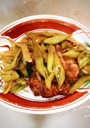 万願寺とうがらしとチキンの甘酢あんかけ-レシピのメイン写真