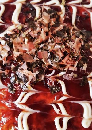 キャベツだけで簡単に米粉のお好み焼き-レシピのメイン写真