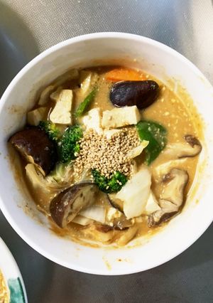 レンジ肉無きな粉味噌炒飯味白菜回鍋肉風-レシピのメイン写真