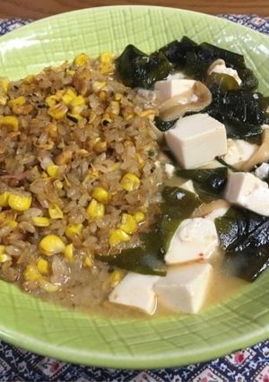 味噌スープ炒飯-レシピのメイン写真