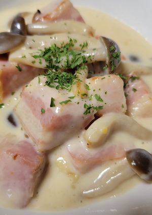 ベーコンとしめじのクリーム煮-レシピのメイン写真