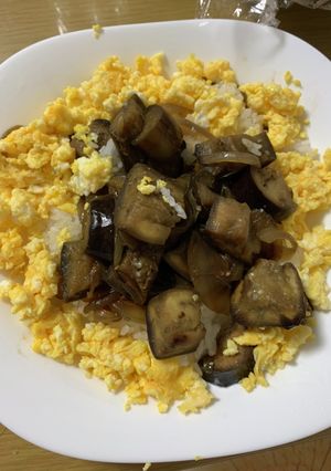 簡単。ナス卵丼-レシピのメイン写真