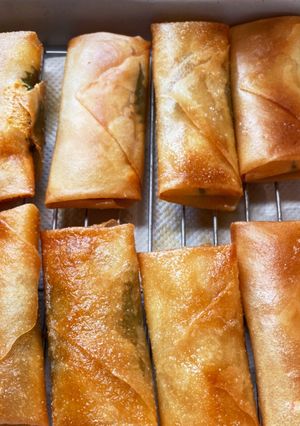 おつまみにも！えびと大葉のチーズ春巻き-レシピのメイン写真