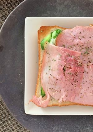 きょうの朝食はハムと胡瓜のオープンサンド-レシピのメイン写真