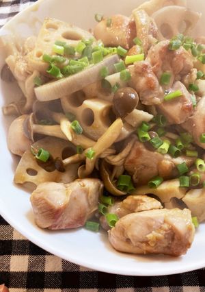 生姜香る鶏れんこん炒め-レシピのメイン写真