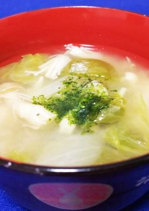いつもの味噌汁に+青のり-レシピのメイン写真