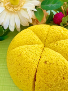 まるでかぼちゃ!米粉のかぼちゃ蒸しパン-レシピのメイン写真