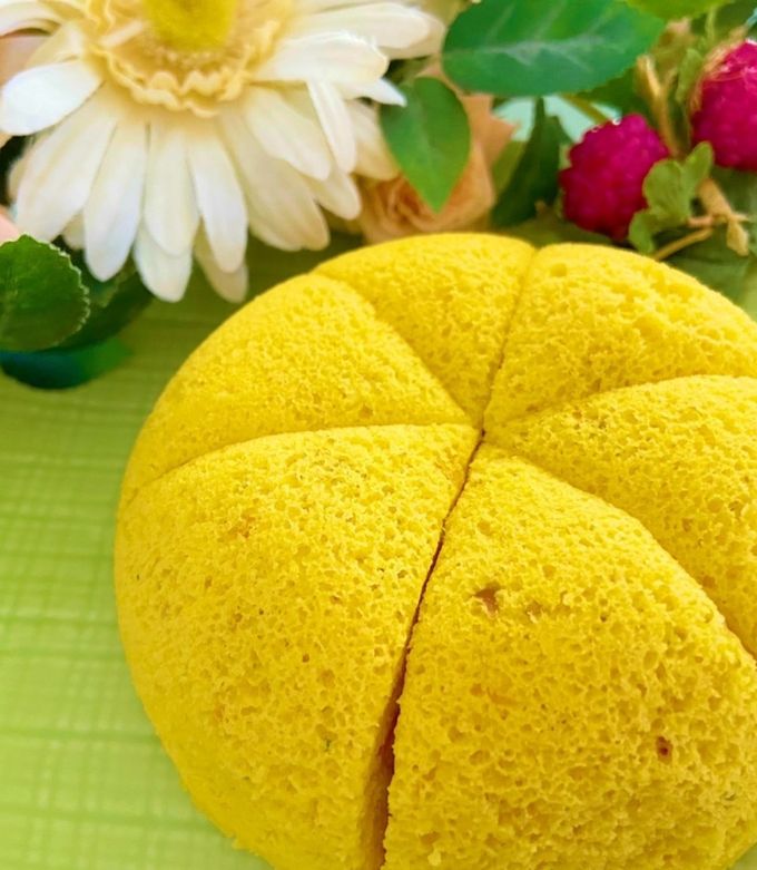 まるでかぼちゃ！米粉のかぼちゃ蒸しパン-レシピのメイン写真