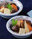 椎茸こうやタケノコの煮物炊き合わせ