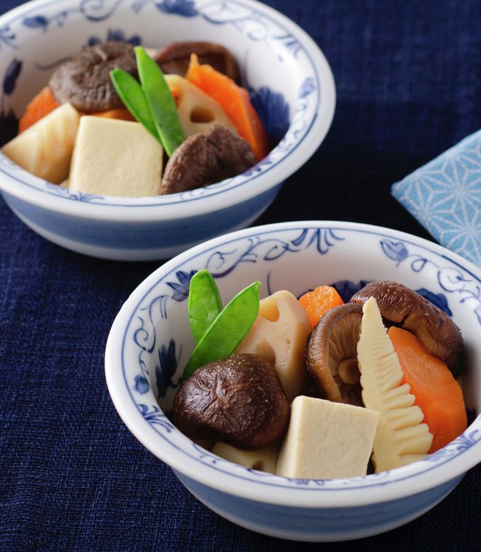 椎茸こうやタケノコの煮物炊き合わせ-レシピのメイン写真