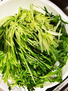栄養たっぷり水菜☆泥が取れちゃう洗い方♪-レシピのメイン写真