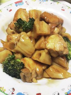 鶏モモとレンコンの甘酢炒め-レシピのメイン写真