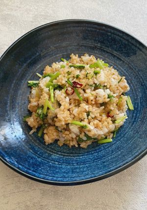野沢菜の玄米チャーハン-レシピのメイン写真