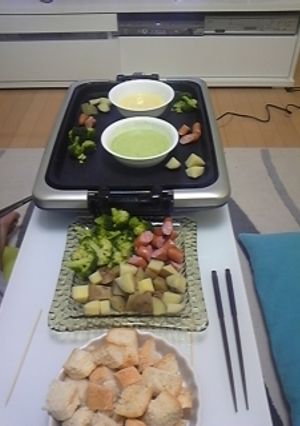 ほうれん草×チーズフォンデュ-レシピのメイン写真