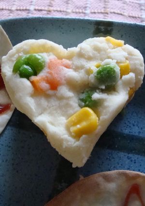ポテトサラダをハート型で♪-レシピのメイン写真