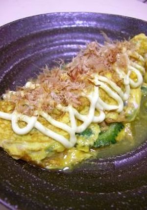 おすすめ簡単◎ゴーヤオムレツお好み焼き風-レシピのメイン写真