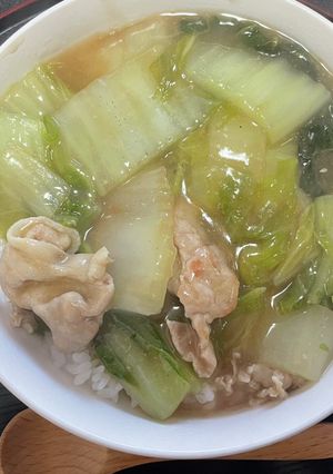 餡たっぷり!白菜と豚肉の中華丼-レシピのメイン写真