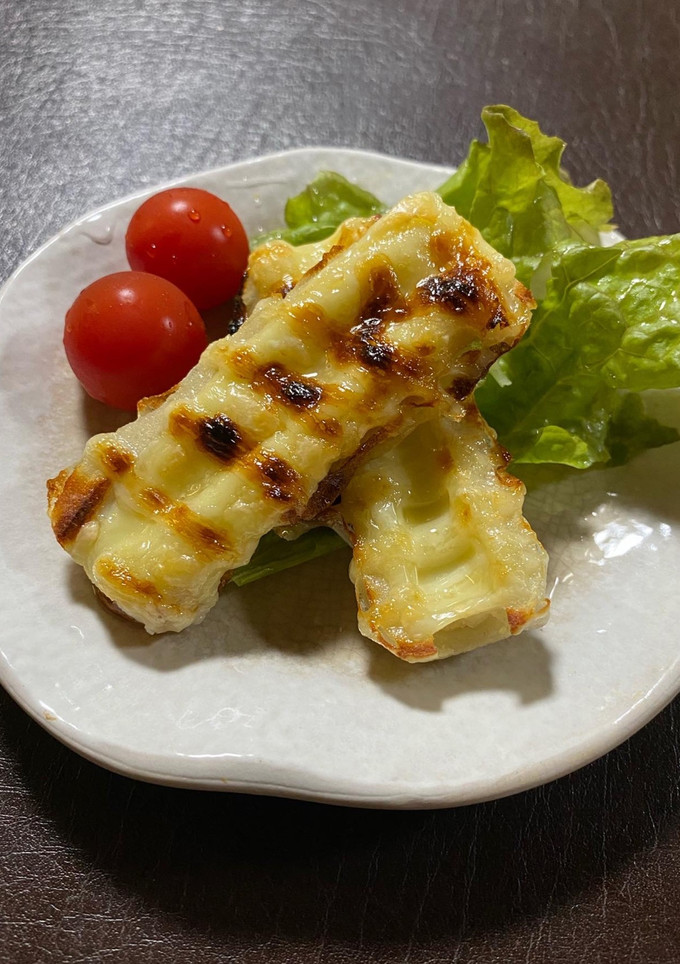 簡単☆ぼたんちくわのマヨチー焼き-レシピのメイン写真