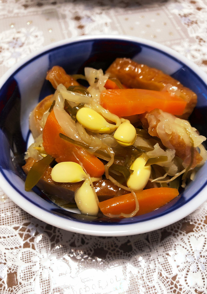 母の味✿切り昆布と大豆もやしの煮物-レシピのメイン写真