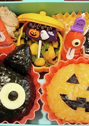 ハロウィンおにぎり弁当!-レシピのメイン写真