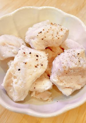 電子レンジで⭐︎しっとりサラダチキン！-レシピのメイン写真
