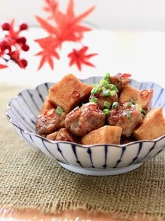 米粉でカリッ♬豚こまと厚揚げの甘酢炒め-レシピのメイン写真