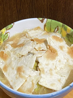 ピザ生地でせんべい汁風味噌汁-レシピのメイン写真