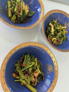 空心菜とイカのピリ辛炒め-レシピのメイン写真