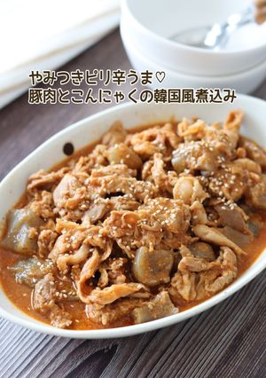 豚肉とこんにゃくの韓国風煮込み-レシピのメイン写真