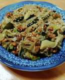 納豆と切り干し大根ワカメの生姜炒め
