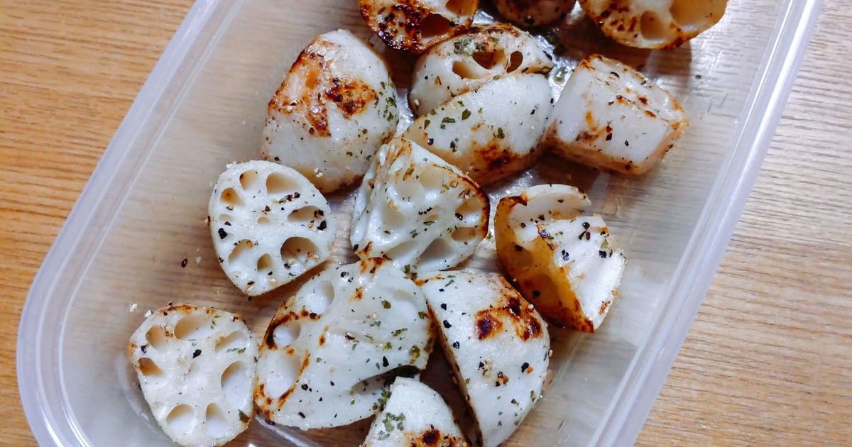 レンコンのオリーブオイル焼き by Huuuuuuuuu 【クックパッド】 簡単