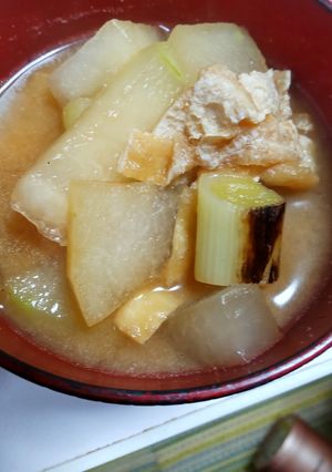 冬瓜と焦がしネギでほっこり味噌汁-レシピのメイン写真