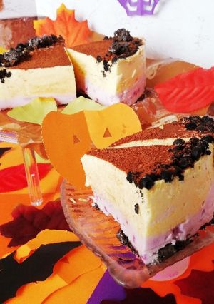 【ハロウィン】ヨーグルトムースケーキ-レシピのメイン写真