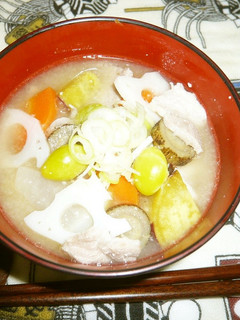 秋の根菜銀杏豚汁-レシピのメイン写真